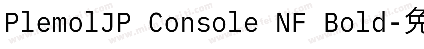 PlemolJP Console NF Bold字体转换
